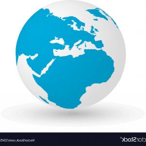 300x300 D Earth Globe Icon With Shadow Vector Hoodamathrun