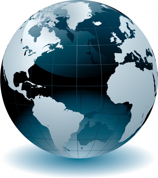 534x600 Download Free Vector Globe Icon Modern Sphere Design