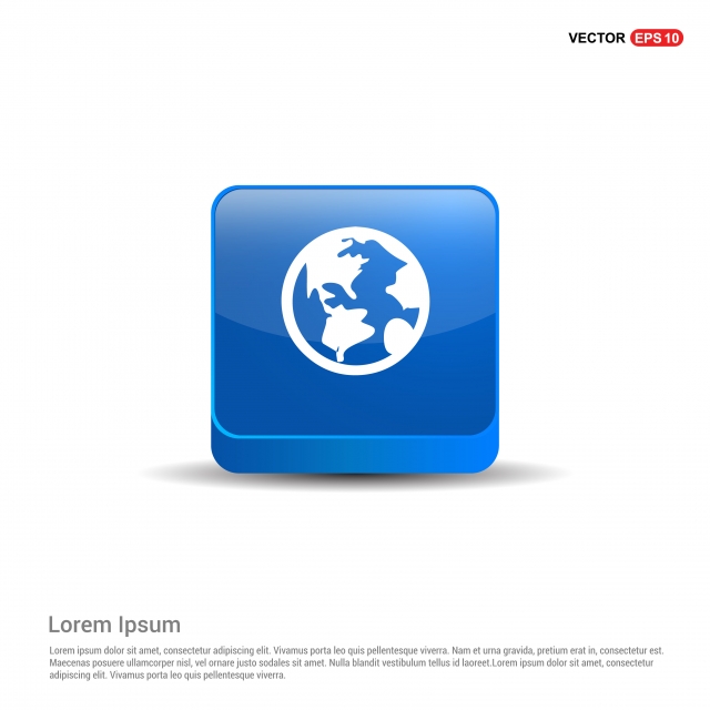 640x640 Globe Icon Blue Button, Black, Business, Circle Png And Vector