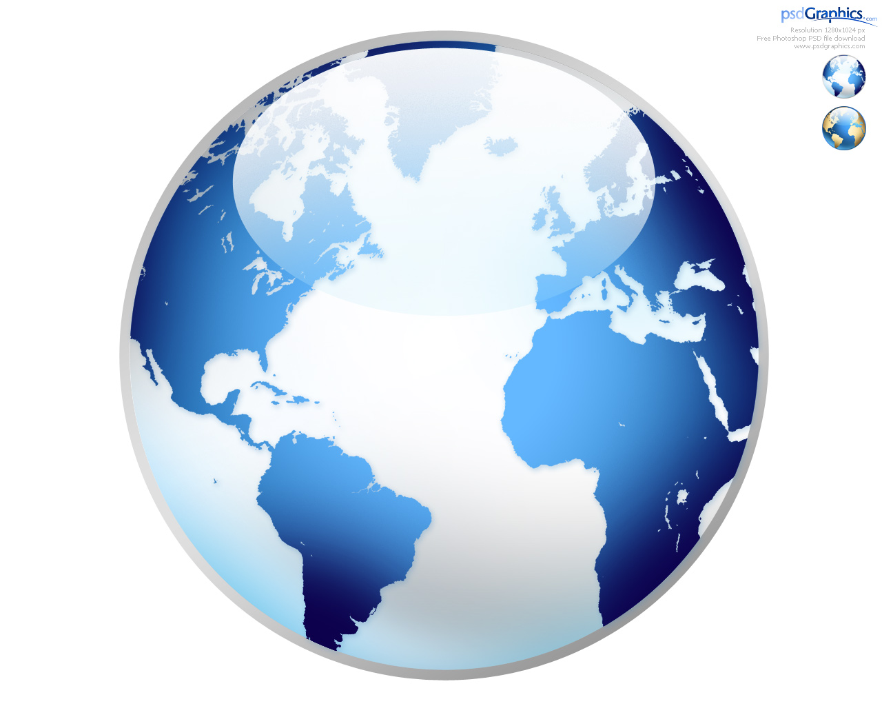 1280x1024 Photoshop World Globe Icon Psdgraphics