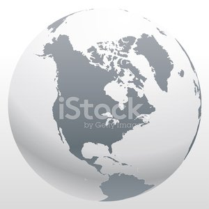 300x300 World Globe Icon With White Map Premium Clipart