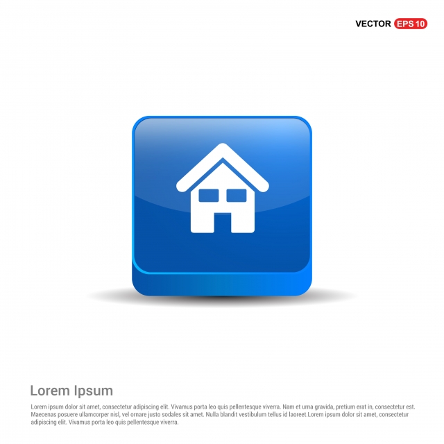 640x640 Home Icon Blue Button, Background, Black, Business Png