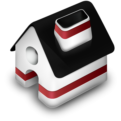 512x512 Red And Black Home Icon, Png Clipart Image