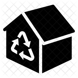 256x256 House Icon Of Glyph Style