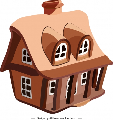 439x468 House Icon Classical Brown Sketch Vectors Stock In Format