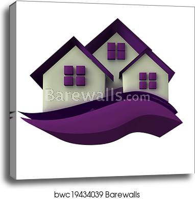 382x390 Houses Icon Image, Canvas Print Barewalls Posters Prints