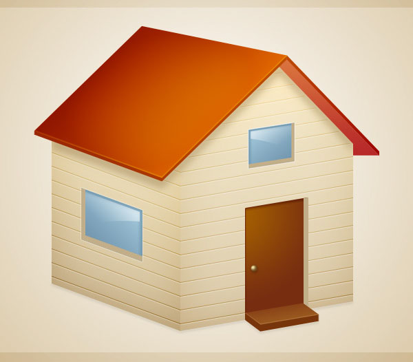 600x526 How To Create A House Icon With Photoshop