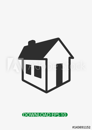354x500 House Icon, Vector