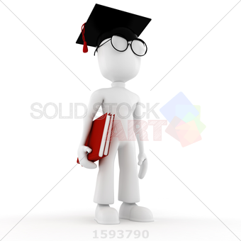 340x340 Stock Photo Of Human Icon With Graduation Hat Eyeglasses