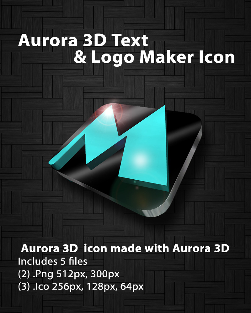800x1000 Aurora Text + Logo Maker Icon