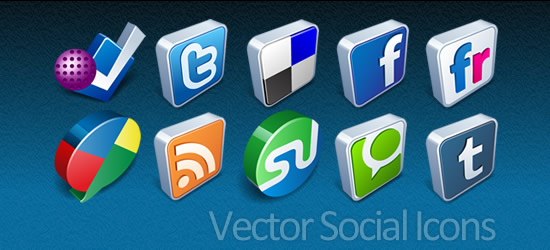 550x250 Free Icon Pack Vector Social Icons
