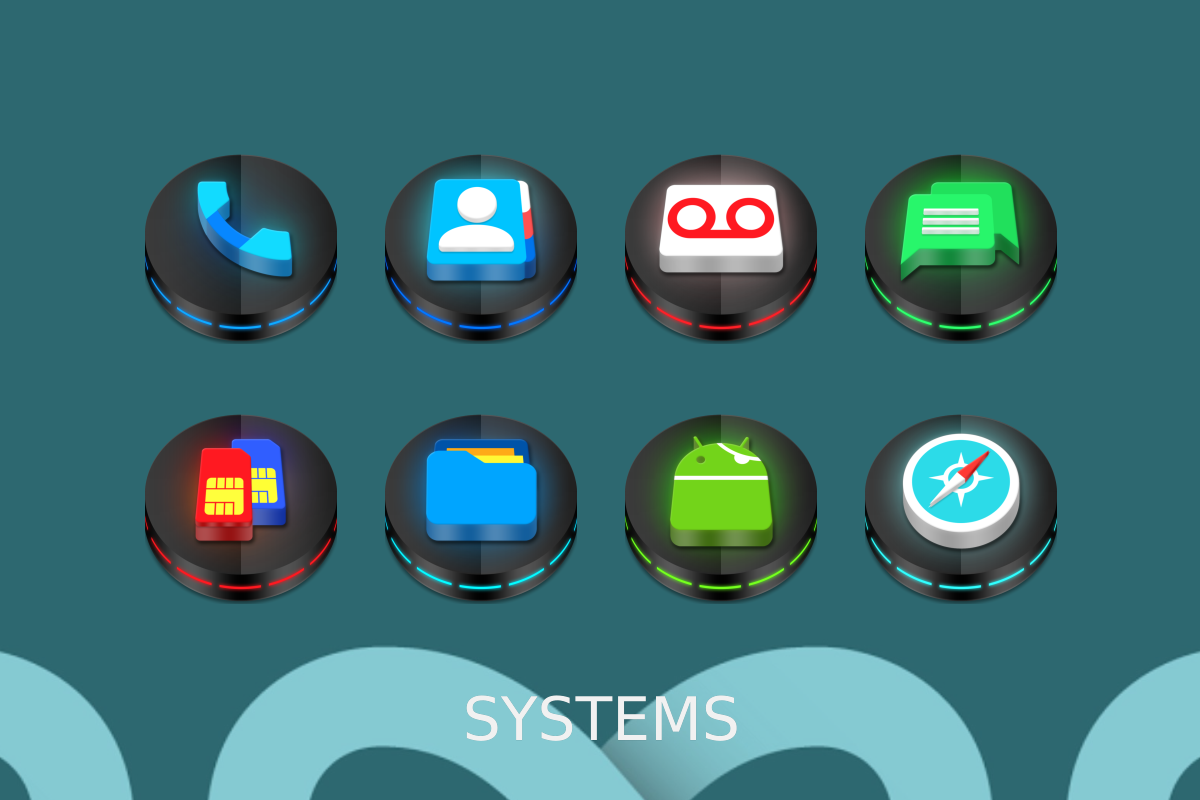 Neon icons pack. Неоновые иконки. 3д иконки неон. Icon Pack Android. Иконки Chrome неон.