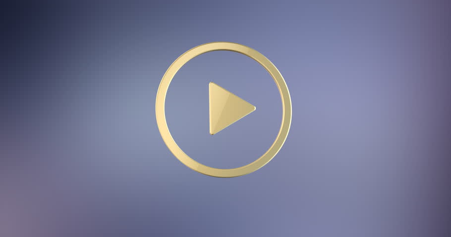 Animated Play Video Gold Stock Footage Video 910x480 Animated Play Video Gold Stock Footage Video
