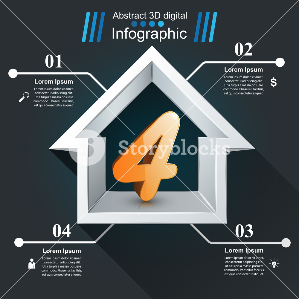 House Abstract Icon Business Infographic Four Icon 1000x1000 House Abstract Icon Business Infographic Four Icon
