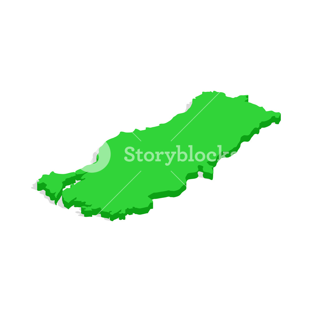 1000x1000 Turkey Map Icon In Isometric Style On A White Background