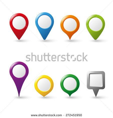 450x470 Vector Pin Map Icon Mark Symbol Location Colorful Collection