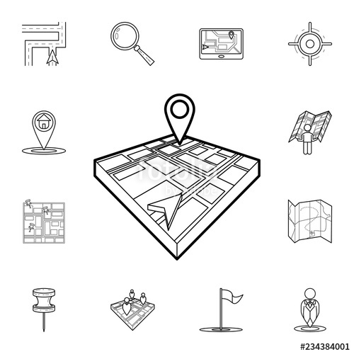 500x500 Cursor And Pin On Map Icon Detailed Set Of Navigation Icons