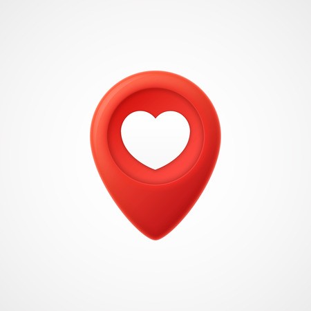 450x450 Map Pointer With Heart Icon Map Markers Royalty Free Vector