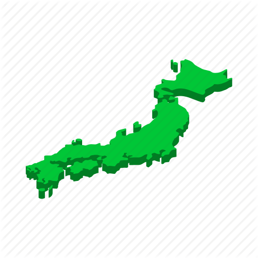 512x512 Asia, Geography, Isometric, Japan, Japanese, Map, Vectior Icon