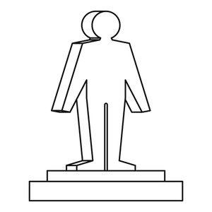 300x300 Model Of A Man Icon In Outline Style Isolated On White