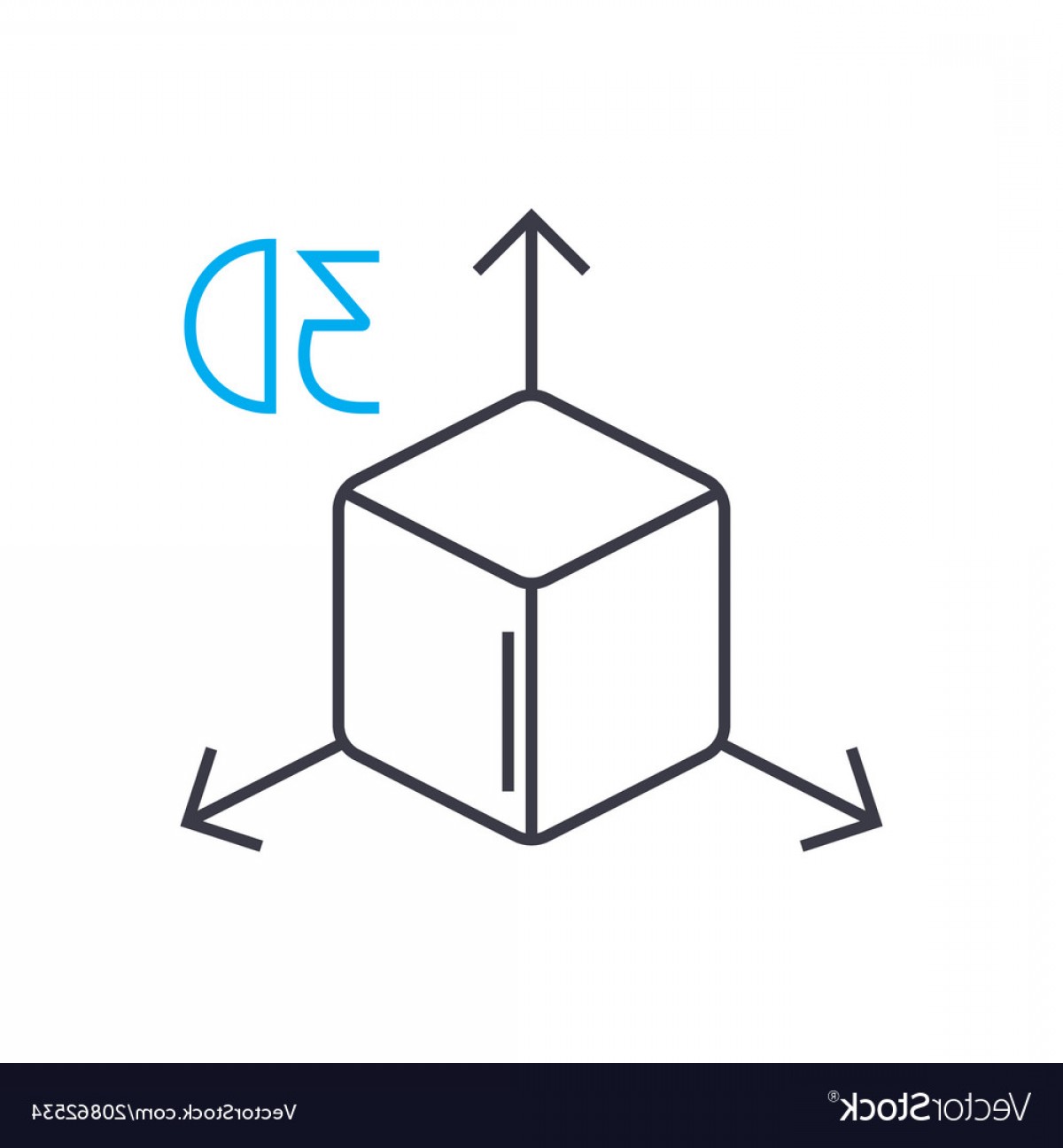 1200x1296 D Model Thin Line Stroke Icon D Model Vector Cqrecords