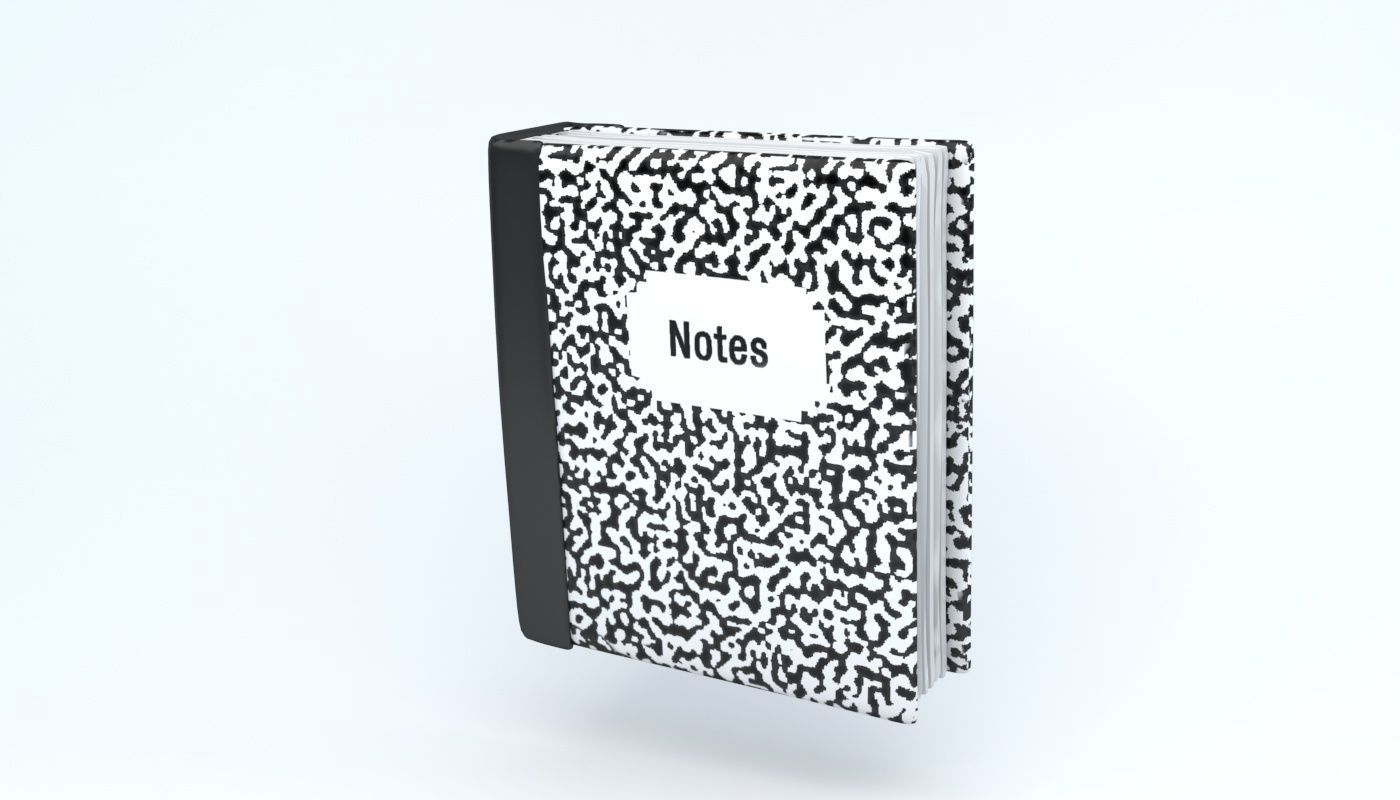 1400x800 Model Note Book Icon Vr Ar Low Poly Max Obj Mtl Fbx