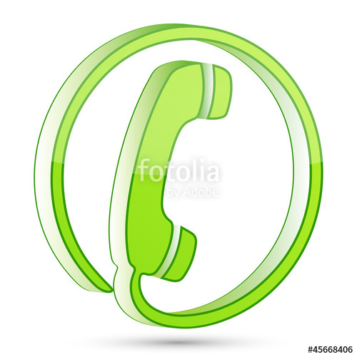 500x500 Green Glossy Phone Icon