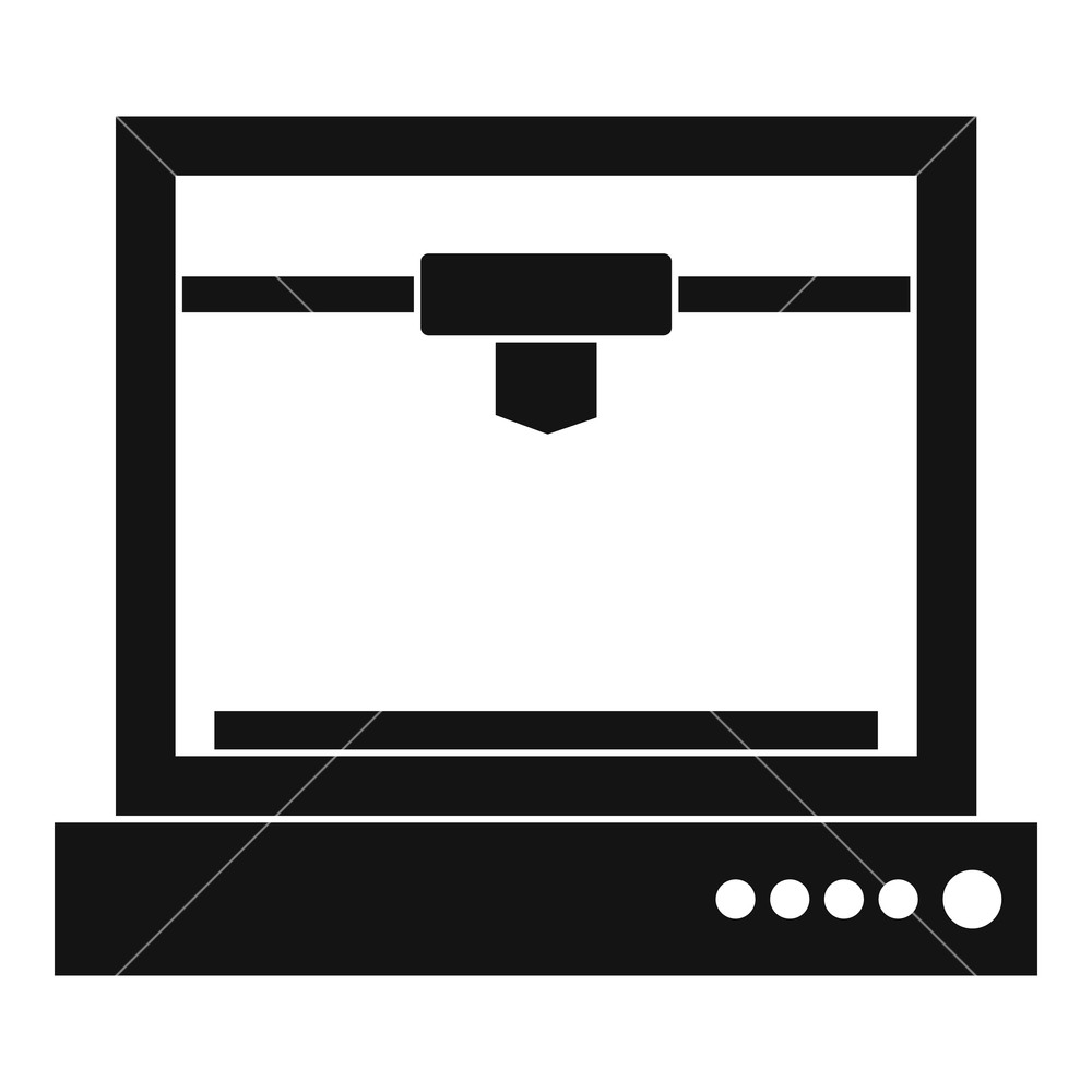 1000x1000 Printer Model Icon In Simple Style Isolated Vector Illustration