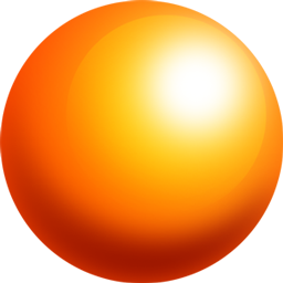 256x256 Ball, Orange, Sphere Icon