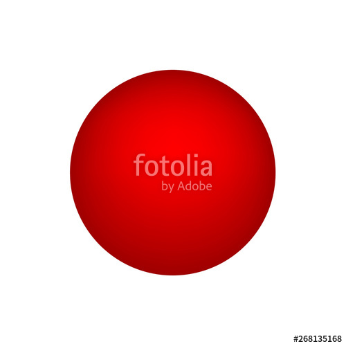 500x500 Red Sphere Basic Simple Shapes Isolated On White Background