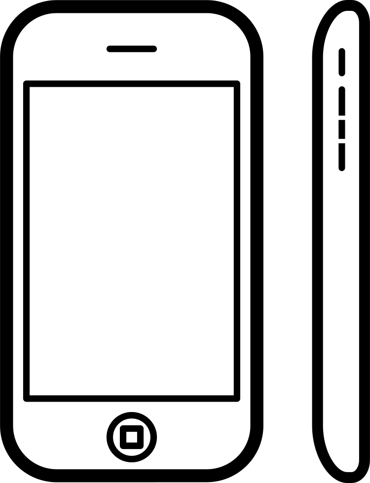 750x980 Iphone Frontal And Side View Png Icon Free Download