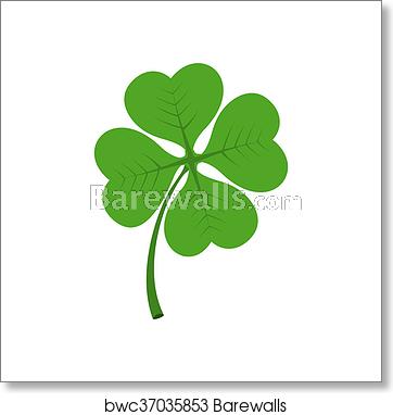 362x382 Four Leaf Clover Icon, Art Print Barewalls Posters Prints
