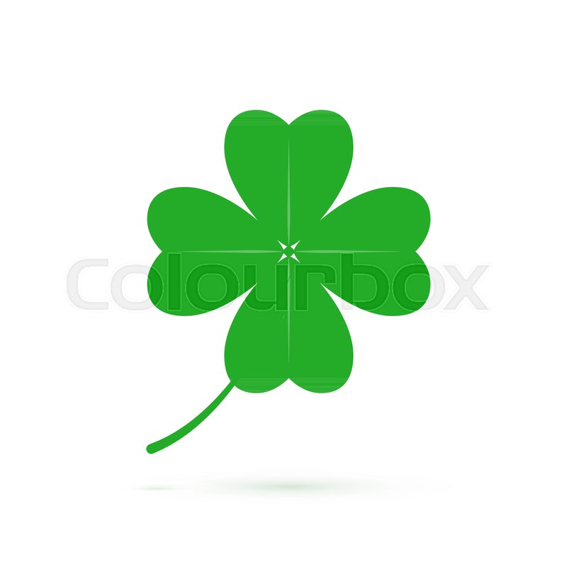 800x800 Four Leaf Clover Symbol Of Luck Green Stock Vector Colourbox