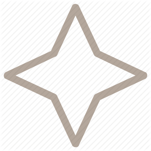 512x512 Decorative Element, Drawing, Four Pointed Star, Graphic Design