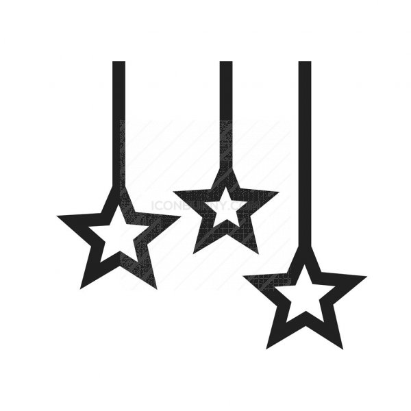 600x600 Hanging Stars Line Icon