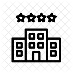 256x256 Stars Hotel Icon Of Line Style