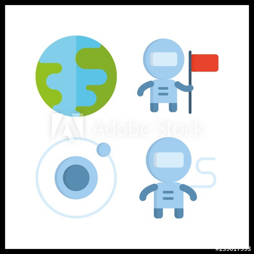 500x500 Star Icon Vector Illustration Star Set Astronaut And Planet