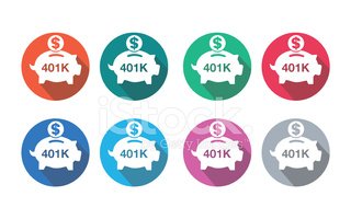 320x200 Flat Round Icon Set Stock Vectors