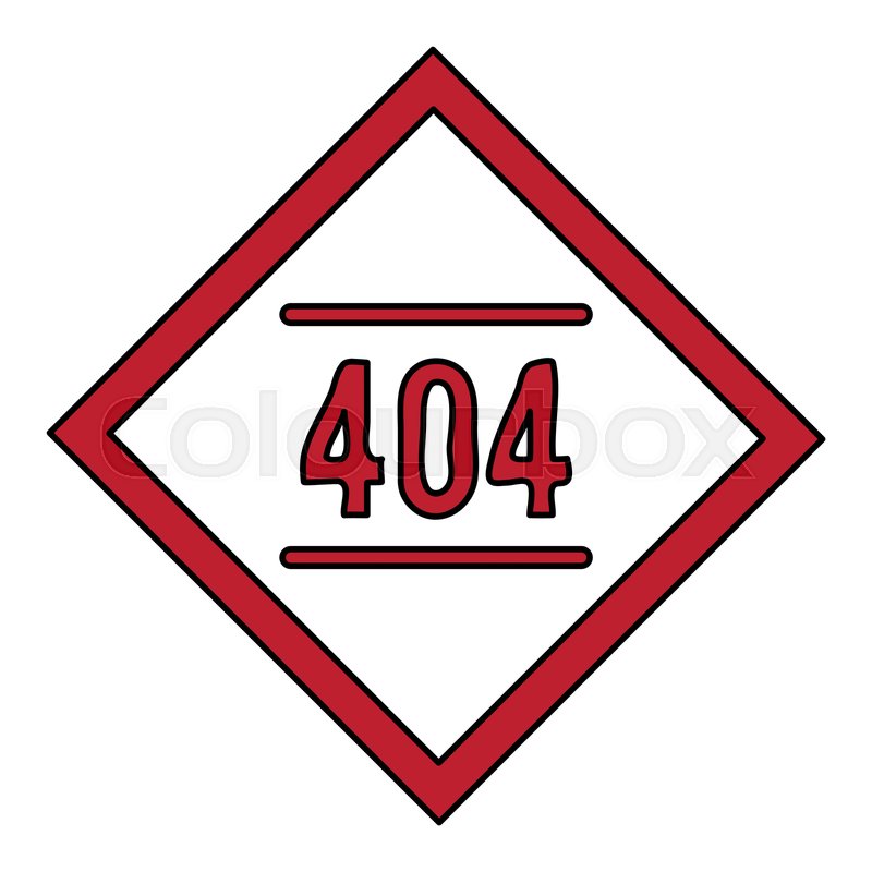 800x800 Error Street Sign Icon Image Stock Vector Colourbox