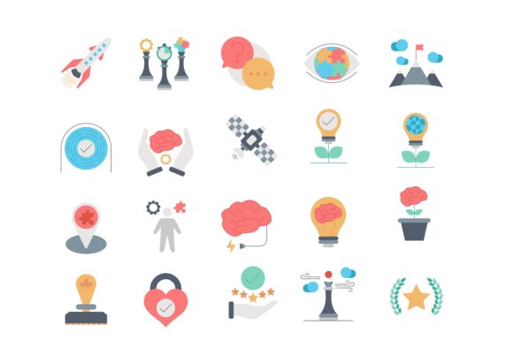 580x411 Career Advancement Flat Icon Set Graphic