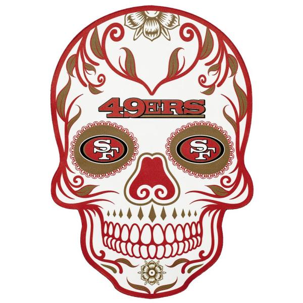600x600 Applied Icon Nfl San Francisco Outdoor Skull Graphic Large