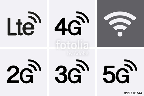 500x334 Lte, And Technology Icon Symbols Stock Image