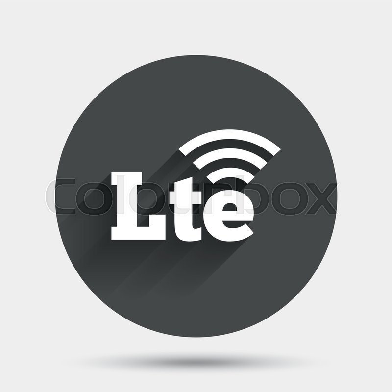 800x800 Lte Sign Icon Long Term Evolution Stock Vector Colourbox