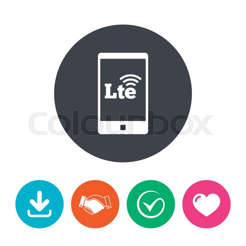 800x800 Lte Sign In Smartphone Icon Stock Vector Colourbox