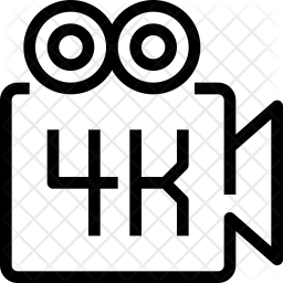 256x256 Video Icon Of Line Style