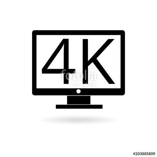 500x500 Tv Icon, Ultra Hd Icon Stock Image And Royalty Free Vector