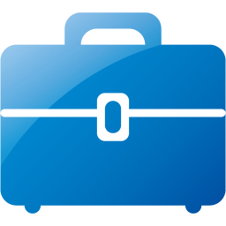 256x256 Web Blue Briefcase Icon