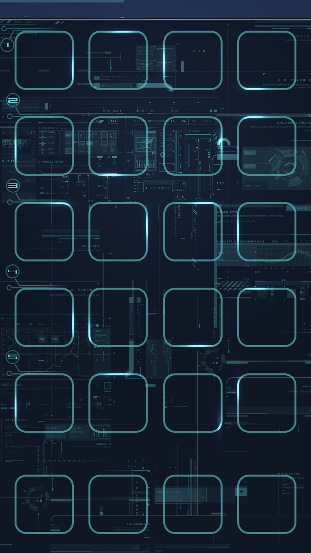 640x1136 Free Download Tech Icon Dock Shelf Iphone Wallpaper