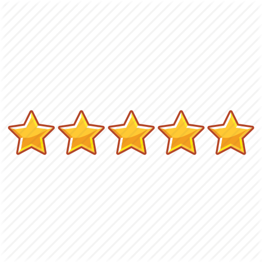 512x512 Five, Five Star, Mark, Rank, Stars Icon