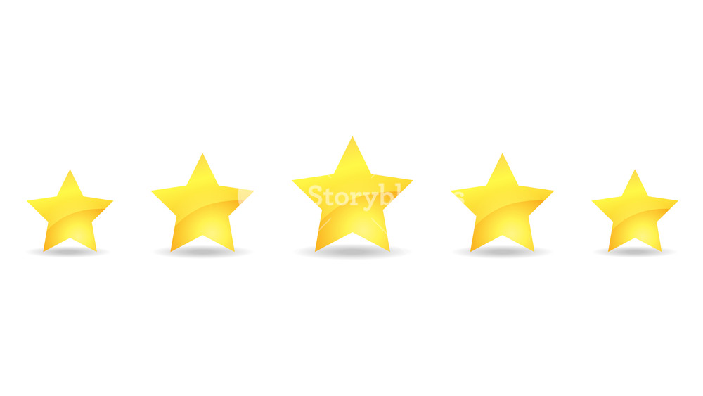 1000x563 Gold Star Icon Set Vector Award Illustration Royalty Free Stock